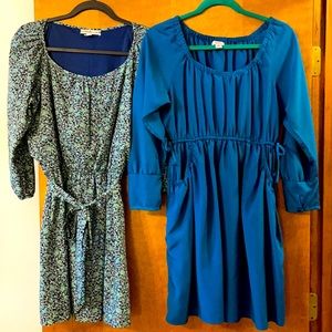 Two quarter sleeve mini dresses. Great condition!